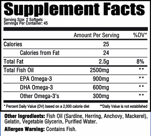 Omega-3 Fish Oil TeamMuscleForce $24.99